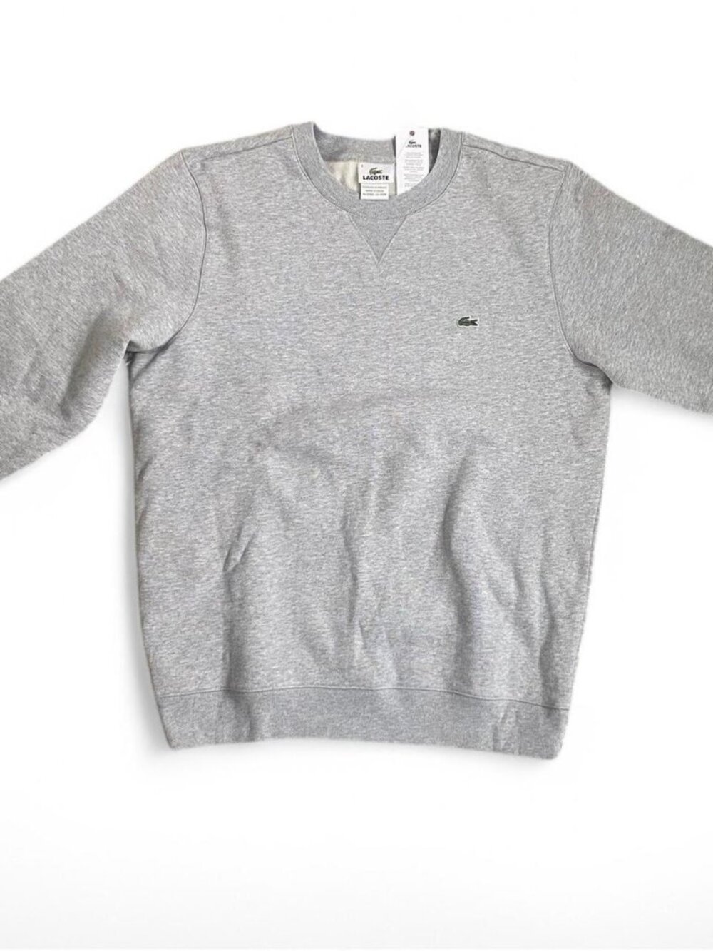 LACOSTE Vintage 90s Sweatshirt Silver size S NWT